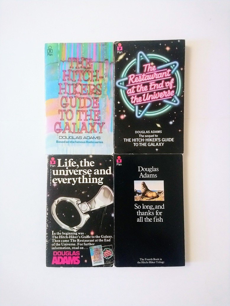 The Hitchhiker's Guide to the Galaxy pocketbooks!