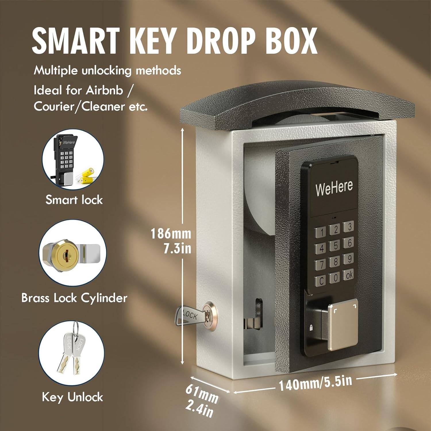 Smart Digital Lockbox with Key Drop Slot - photo 3
