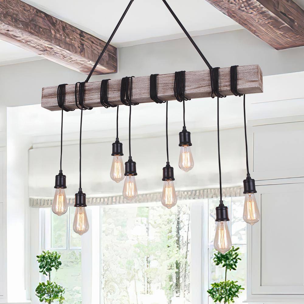 Farmhouse 8-Light Kitchen Pendant Chandelier, Brand New Sealed - photo 2