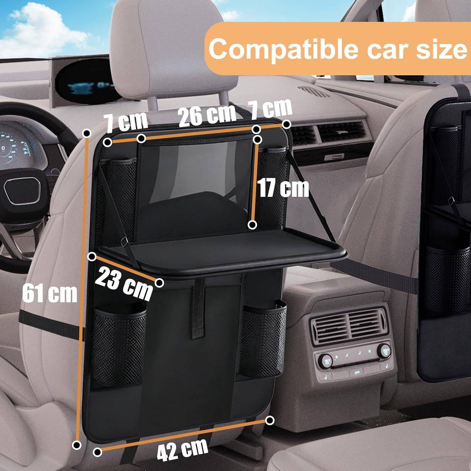 Backseat Car Organizers, foldable trays 2 pk - photo 3