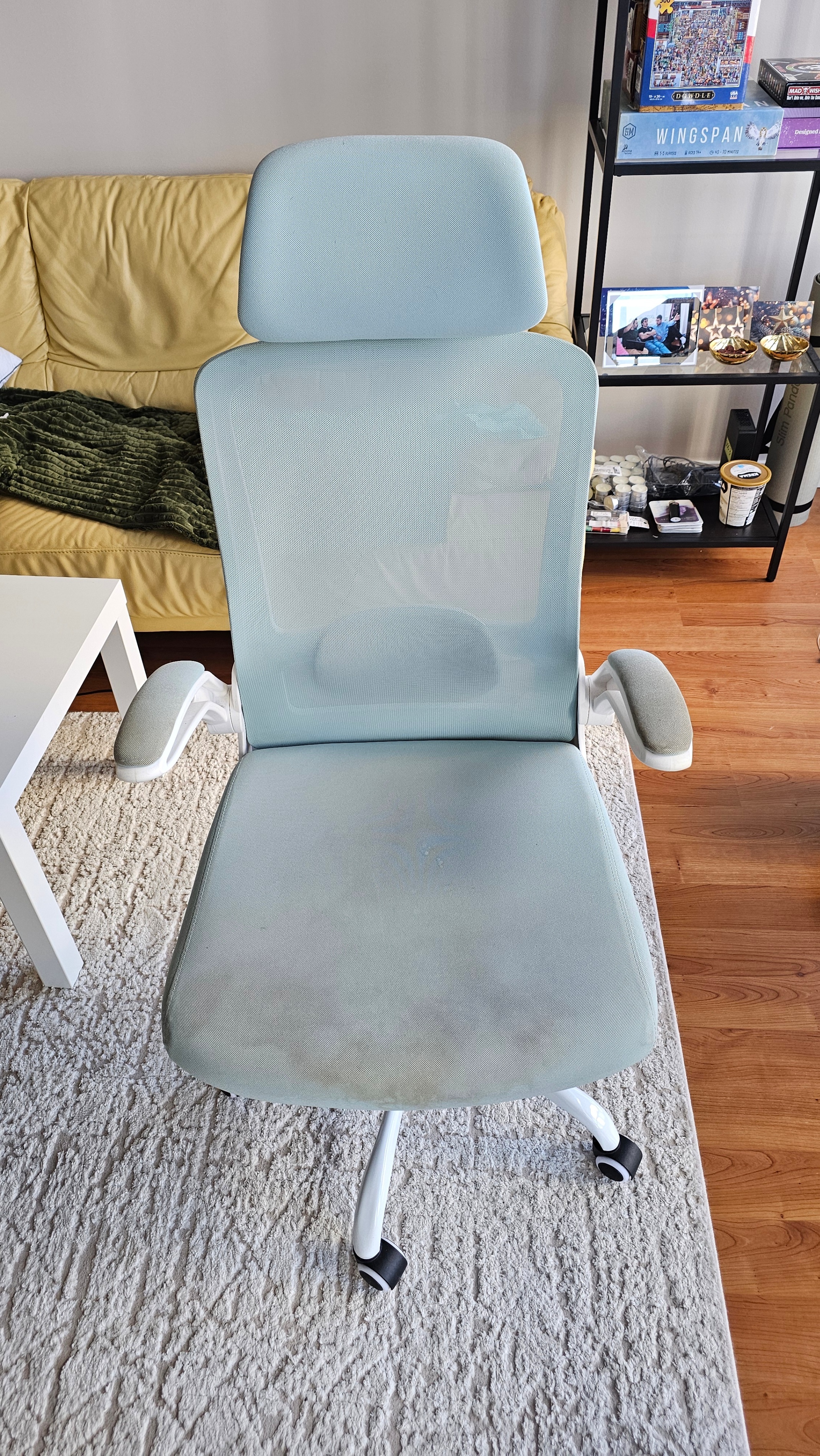 Light Blue & White Office Chair - photo 3