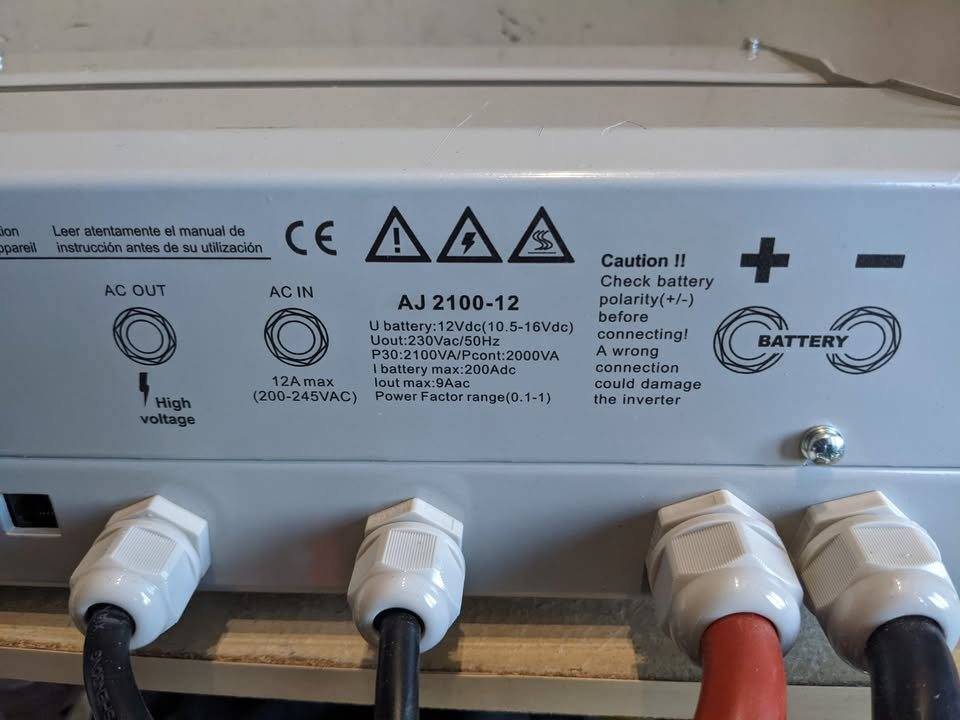solar inverter, 12V in 230V out, Studer AJ2100-12 off-grid - photo 4