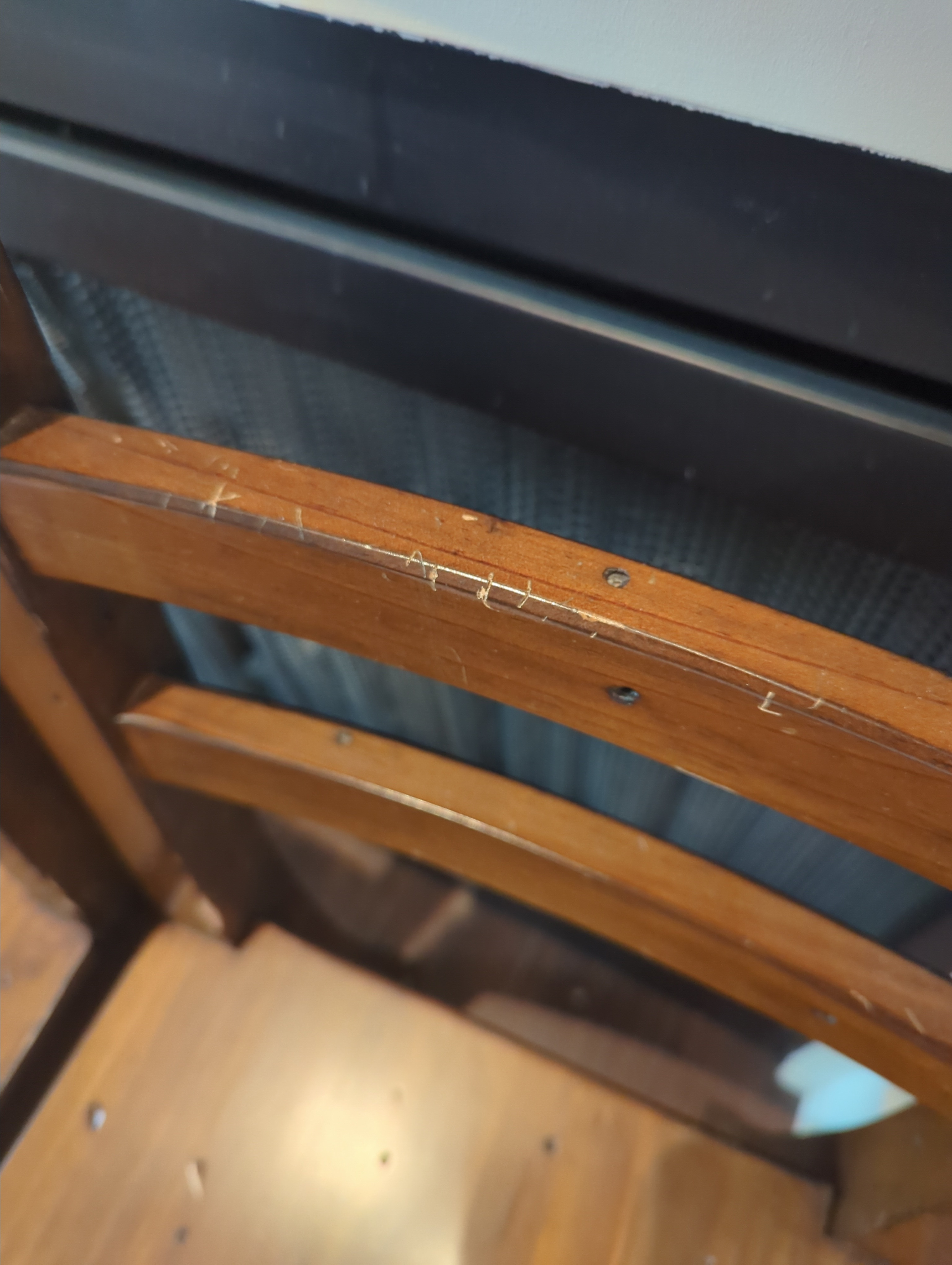 Two solid wood dining chairs - photo 4