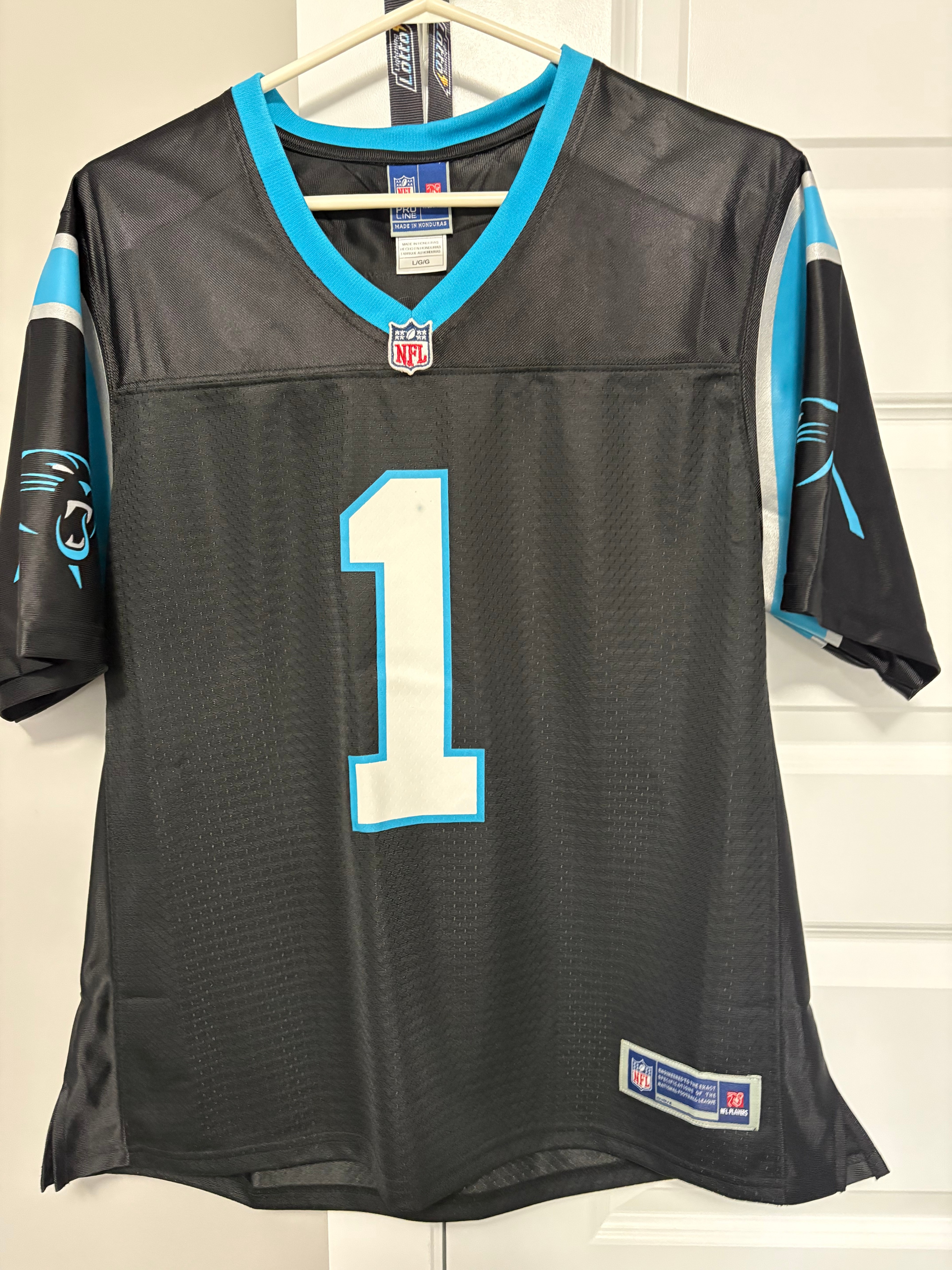 Carolina Panthers Cam Newton NFL Jersey Size Large - photo 2