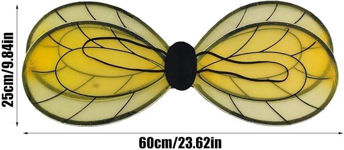 Yellow bumblebee wings costume