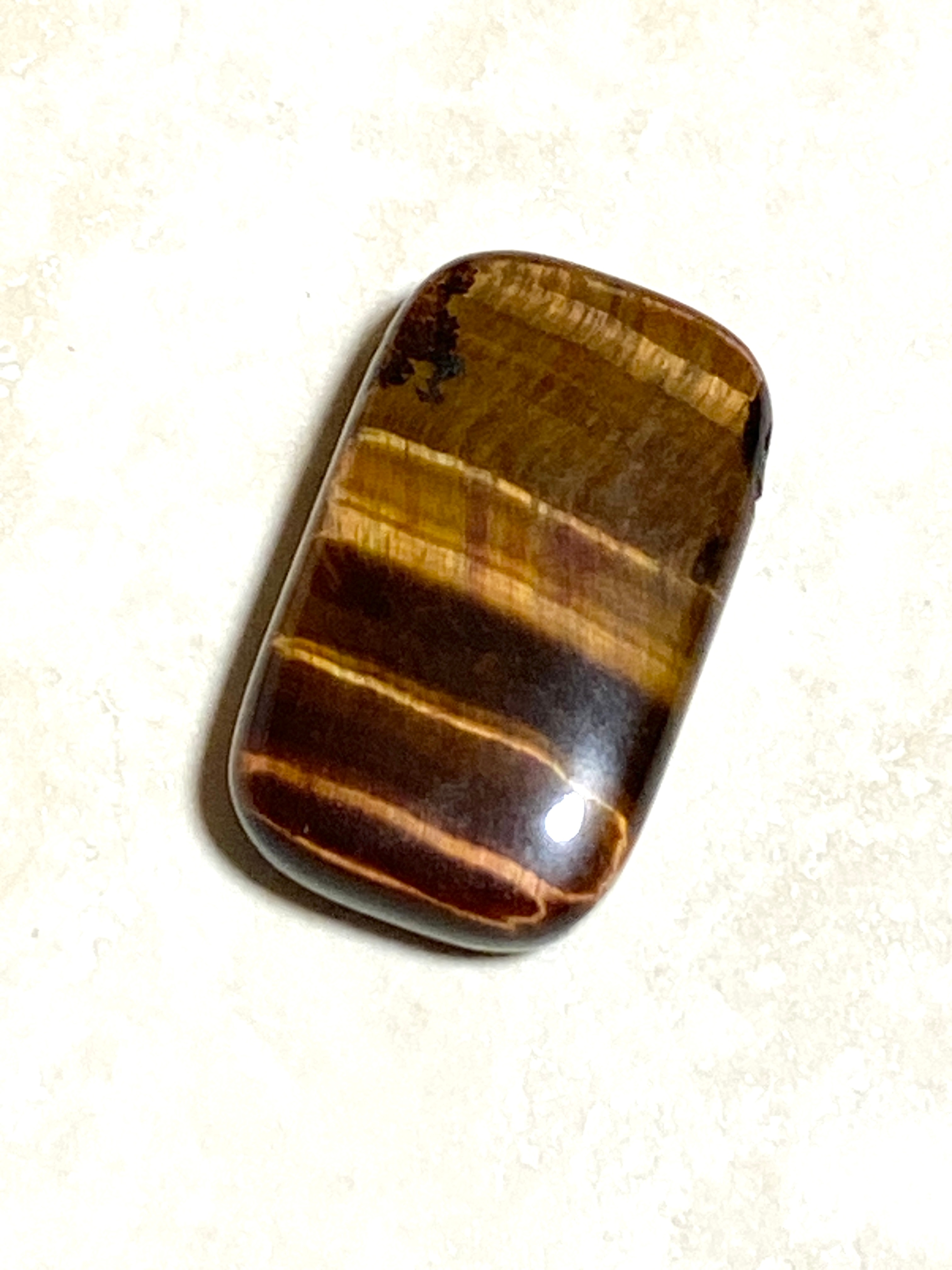 Golden Brown Tiger's Eye Pendant,Large Rectangular Gemstone