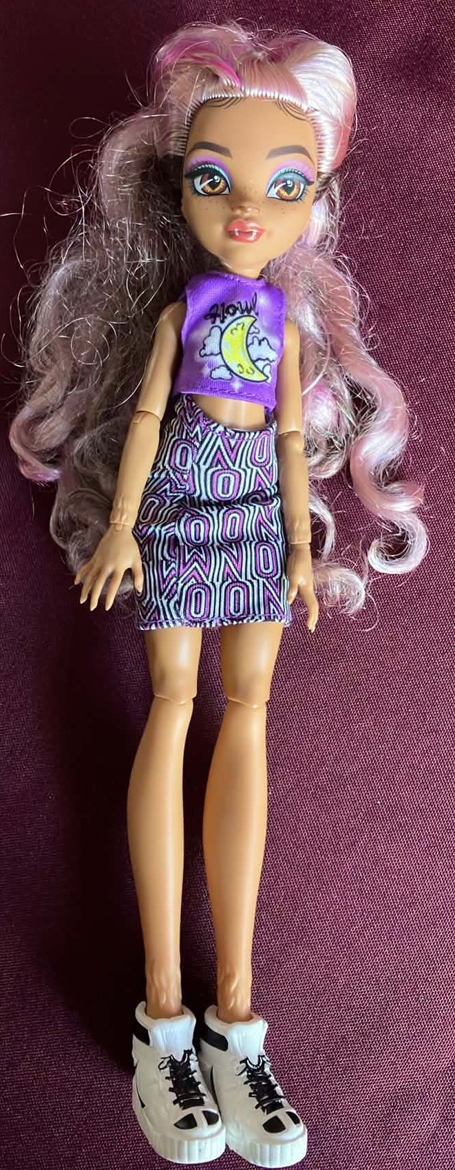 Monster High Clawdeen Wolf G3 Doll Purple Moon Top Skirt