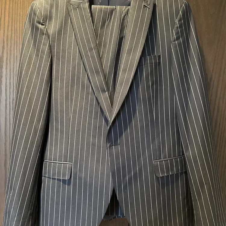Navy blue Pinstripe Suit Jacket and Pants