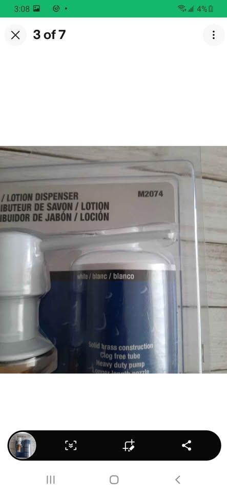 Moens white soap/lotion counter dispenser M2074 - photo 3