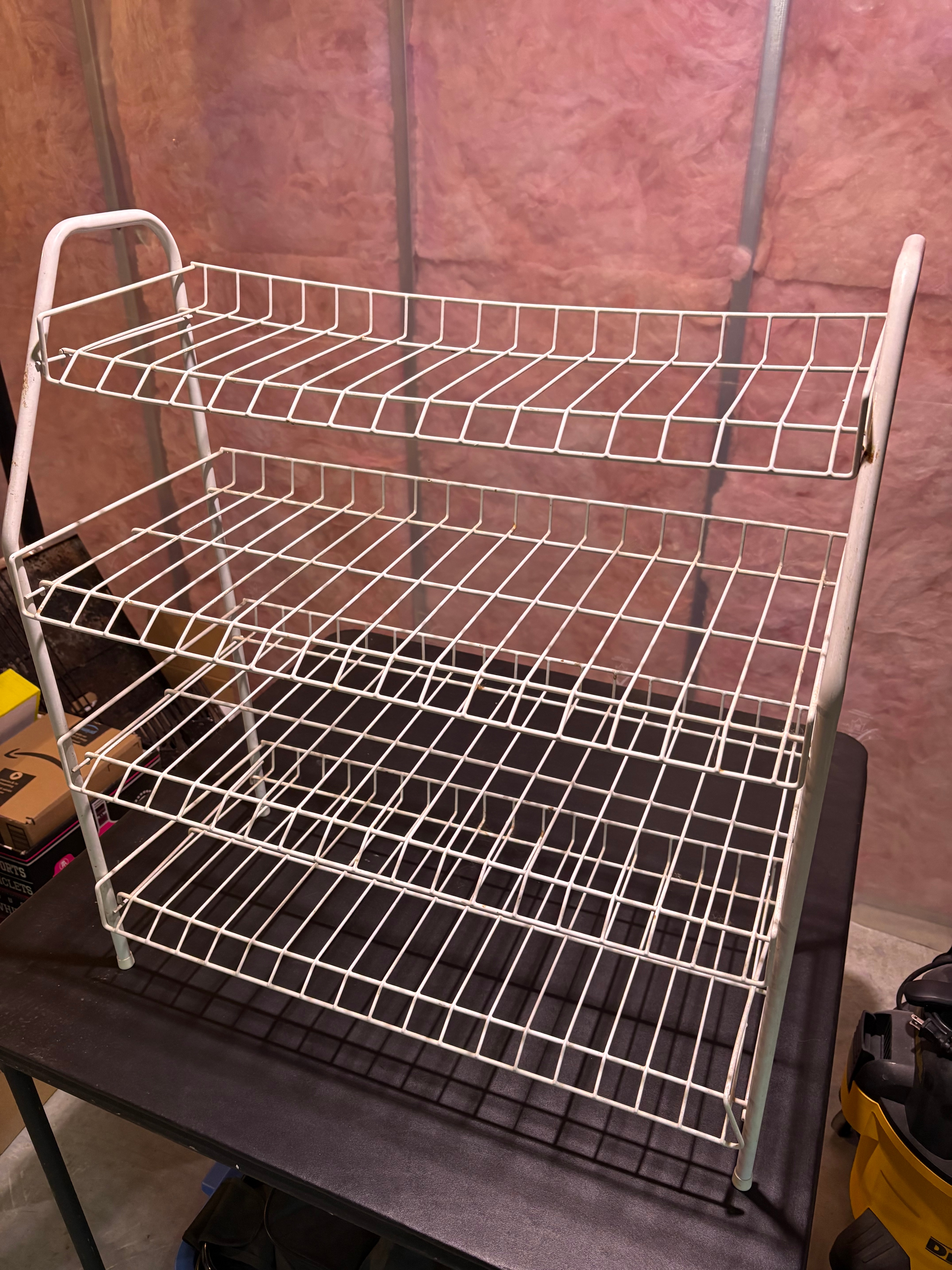 White 4-Tier Metal Wire Storage Rack for Shoes or Other - photo 2