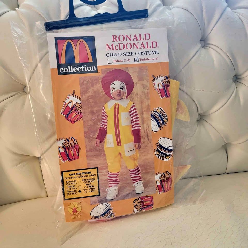 vintage 1998 M Collection Ronald McDonald child-size costume