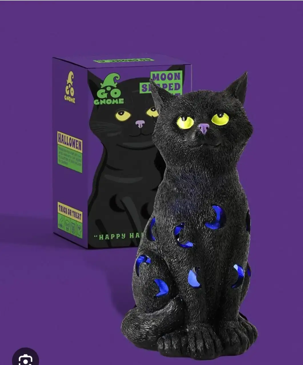 Go Gnome Light-Up Moon Shaped Cat