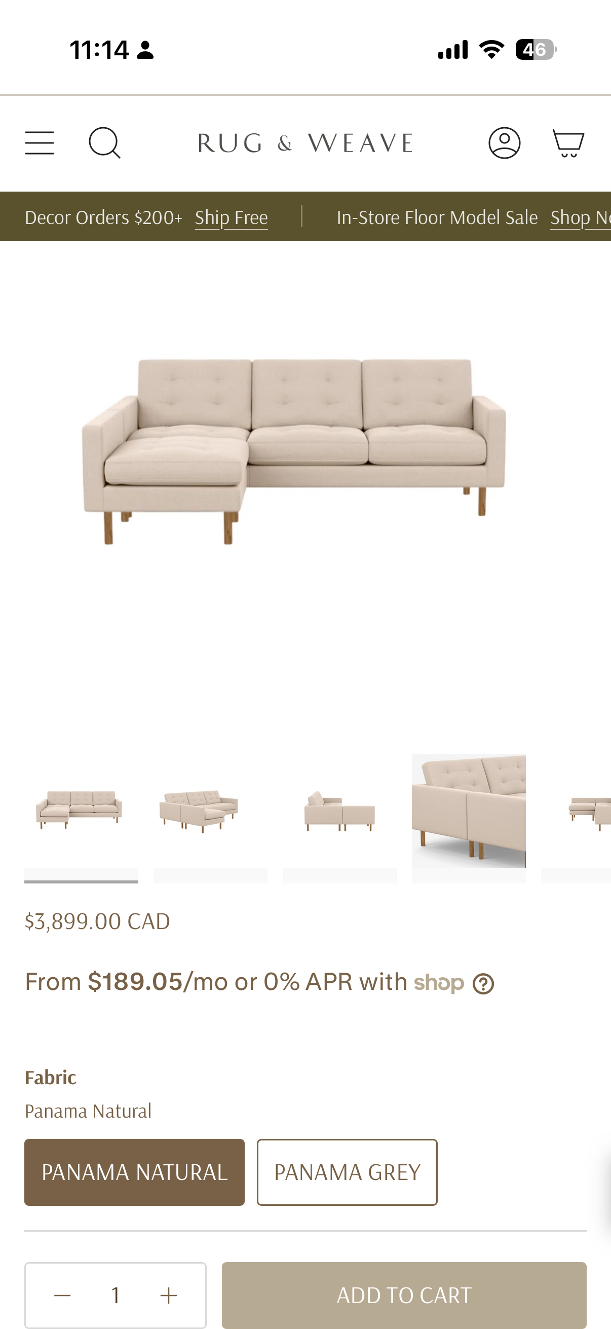 Grey sectional couch - photo 5