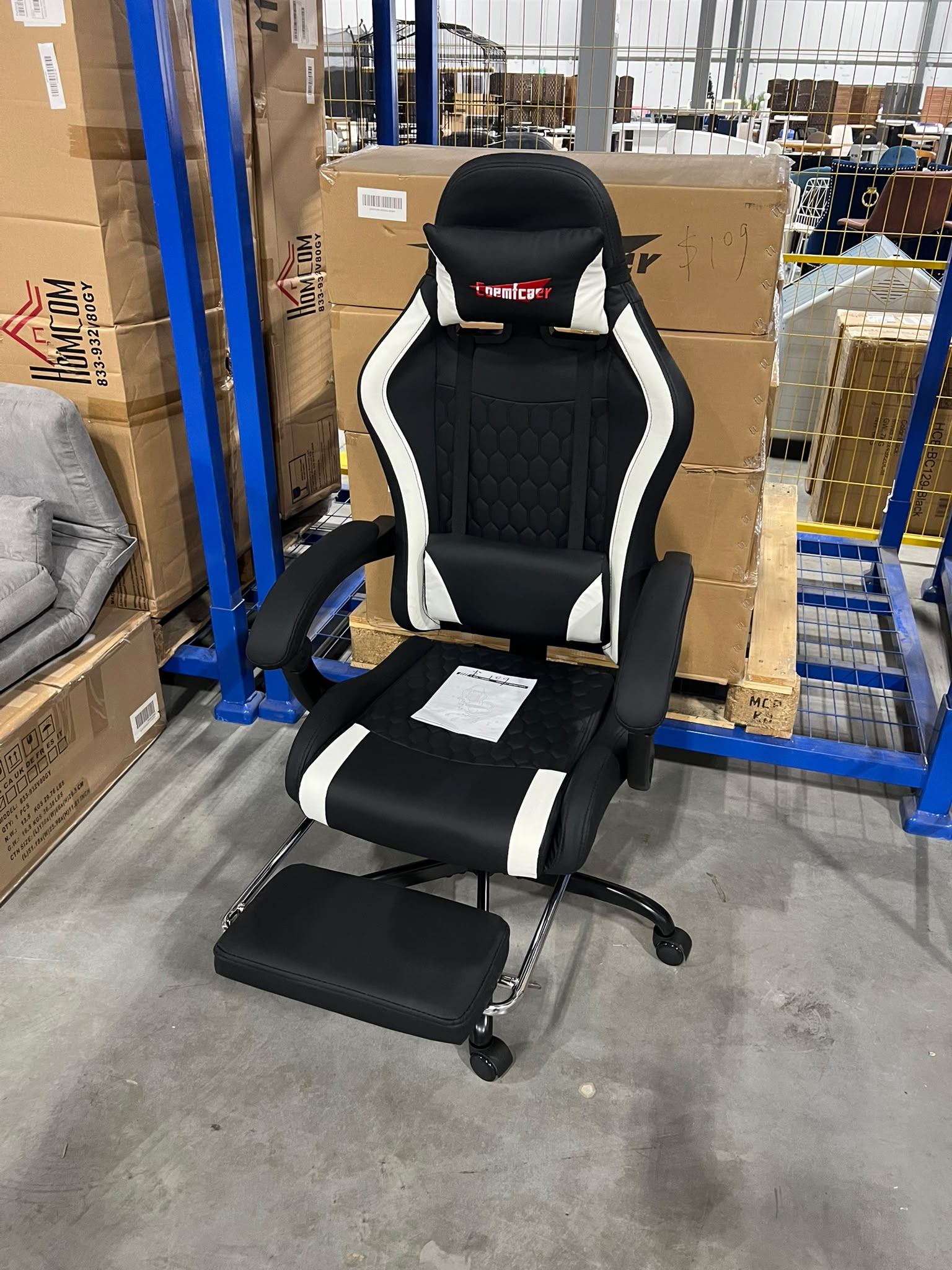 Gaming Chair $109 🎮 Brand New – Racing Style, Footrest, Headrest - photo 2