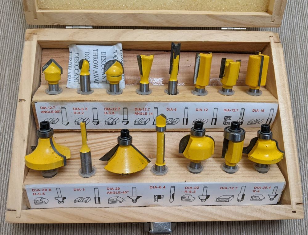 Set of CNC router tools- see them in all 4 photos
