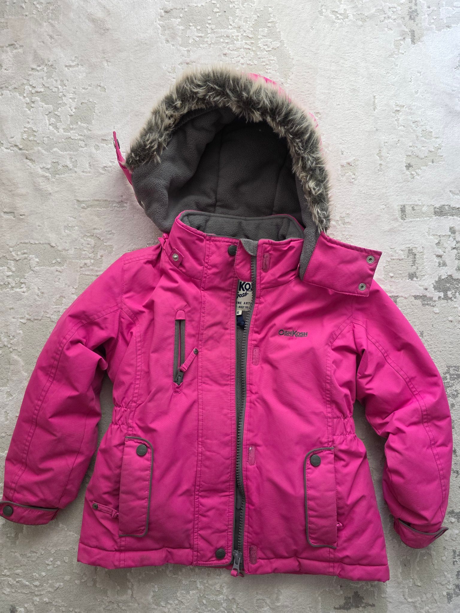 Girls OshKosh Winter Coat — Pink, Size 6 - photo 2