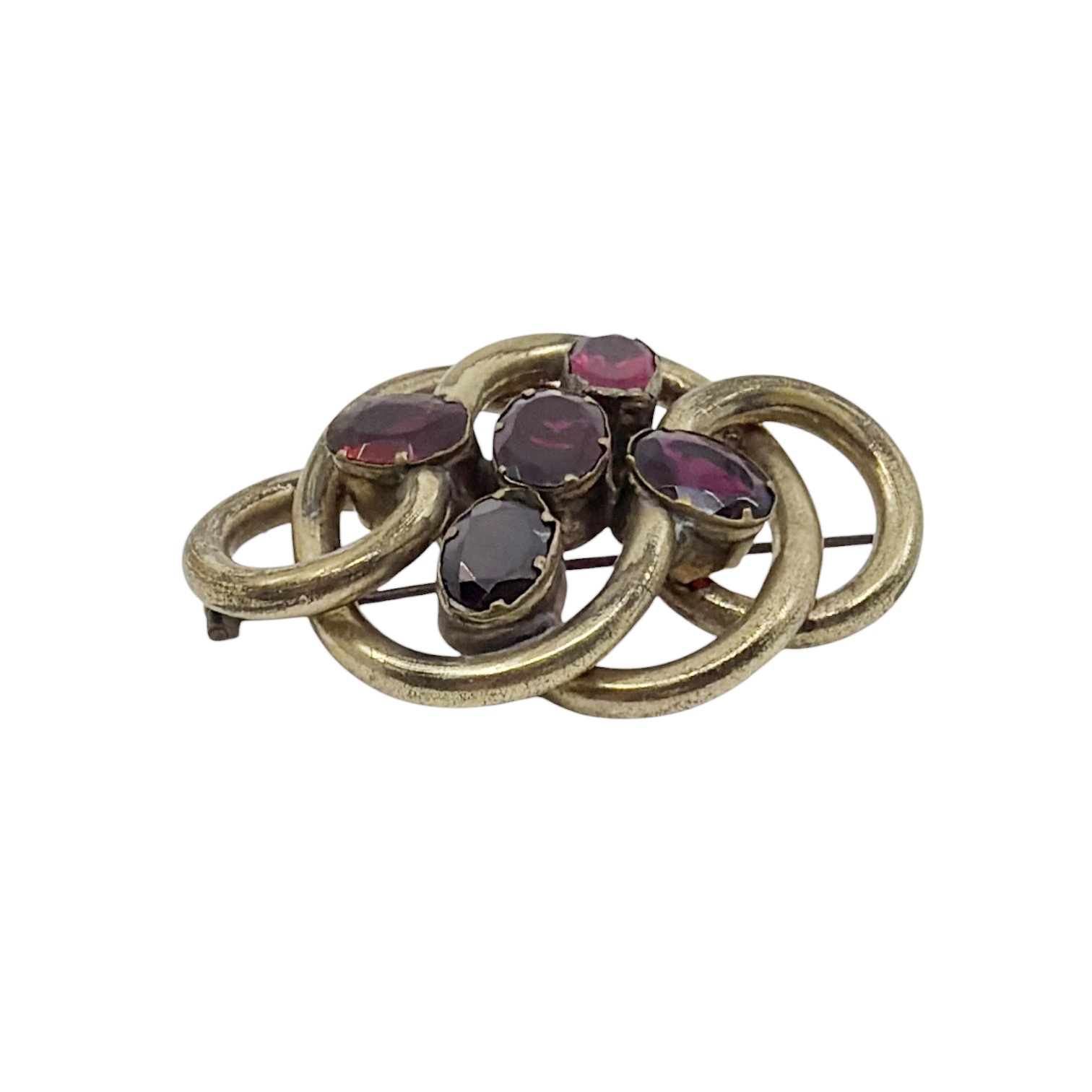 Victorian pinchbeck garnet brooch - GM1086 - photo 4
