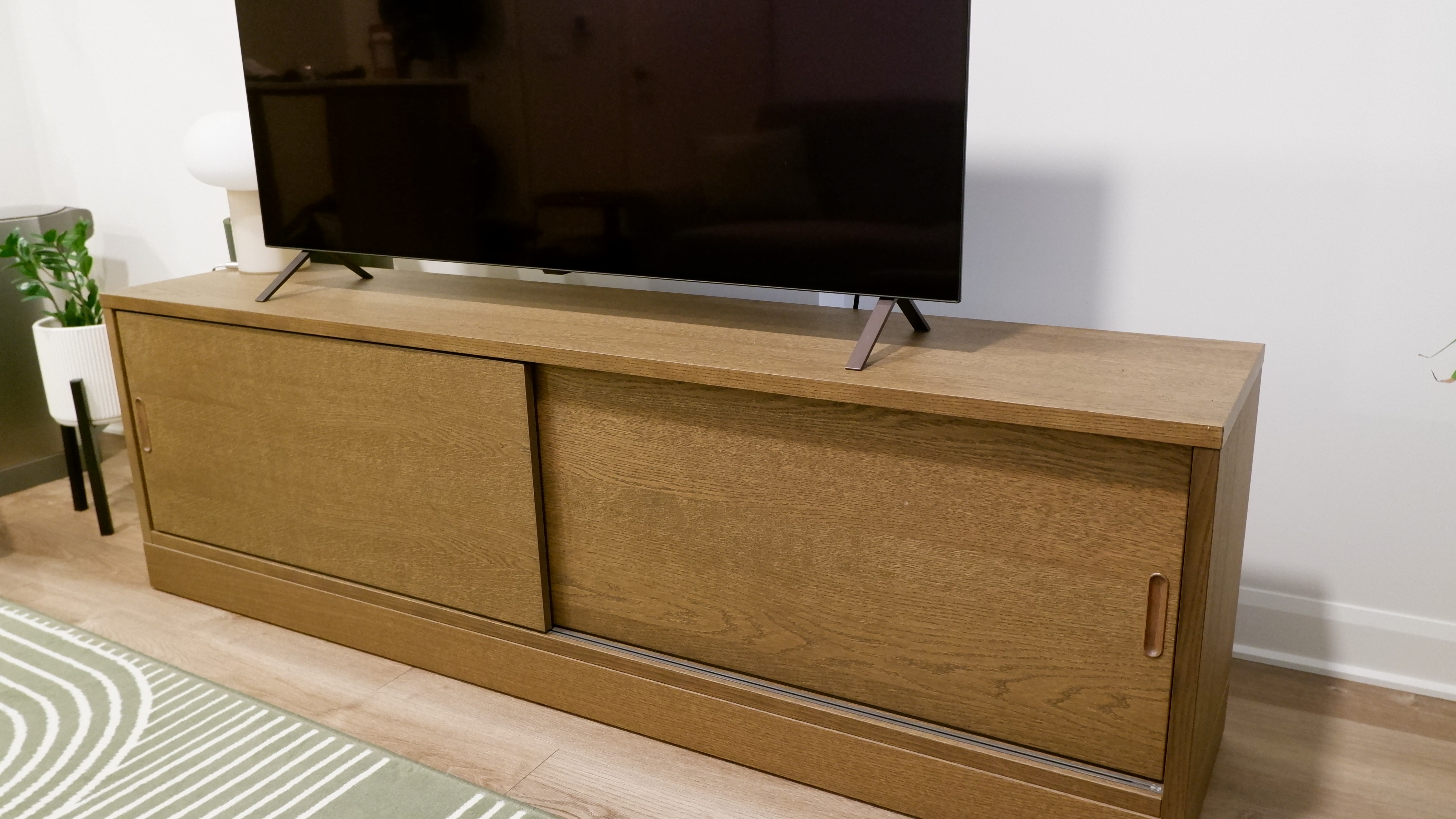 IKEA TONSTAD TV Bench – Brown Stained Oak Veneer