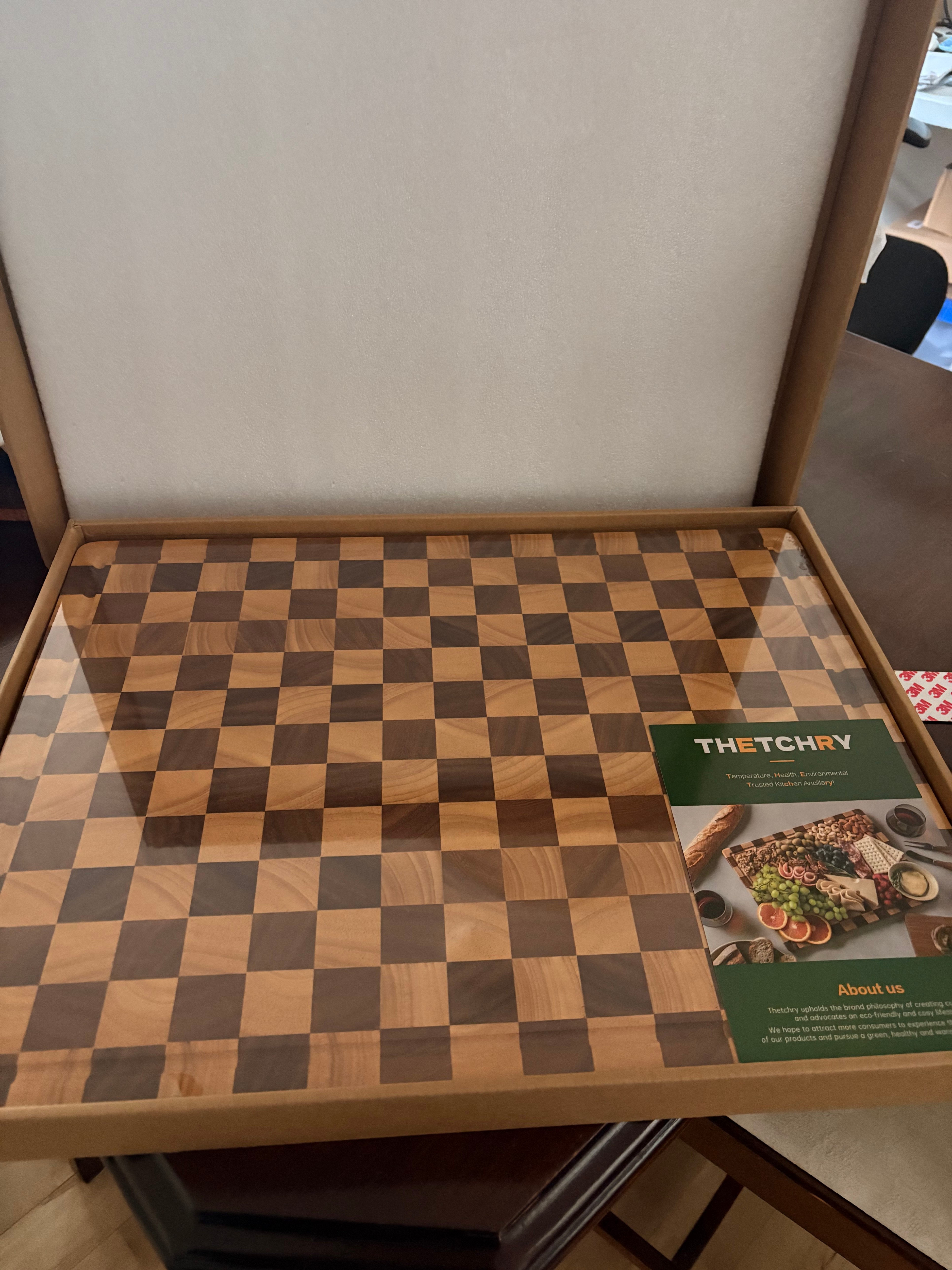Walnut Checkered Wooden Chopping Board