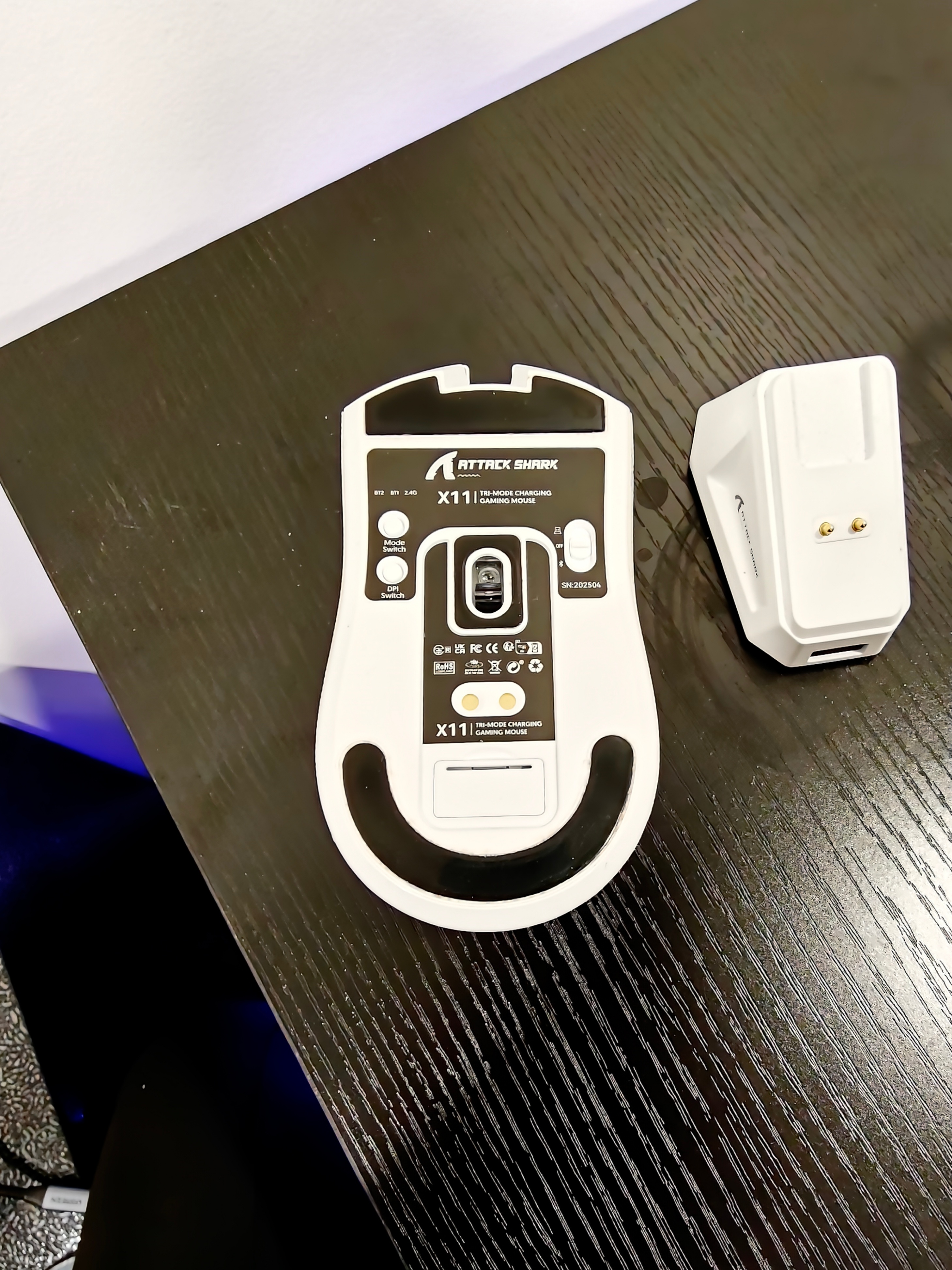 ATTACK SHARK X11 with RGB Charging Dock - White - photo 4