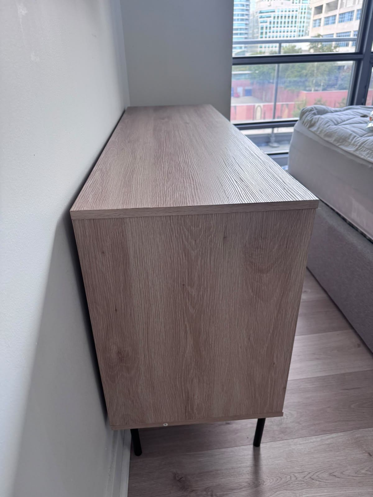6 Drawer Chest Credenza Oak Finished - photo 4