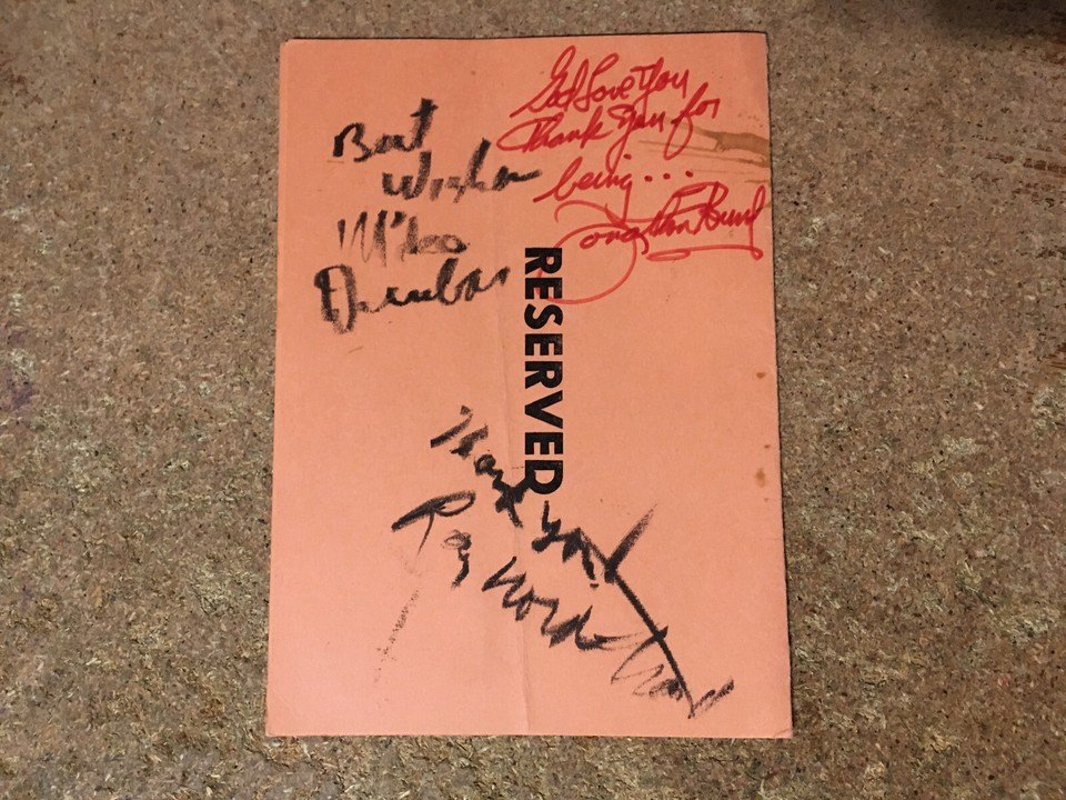 SECOND CITY CHICAGO COMEDY CLUB THREE SIGNED AUTOGRAPHS MENU