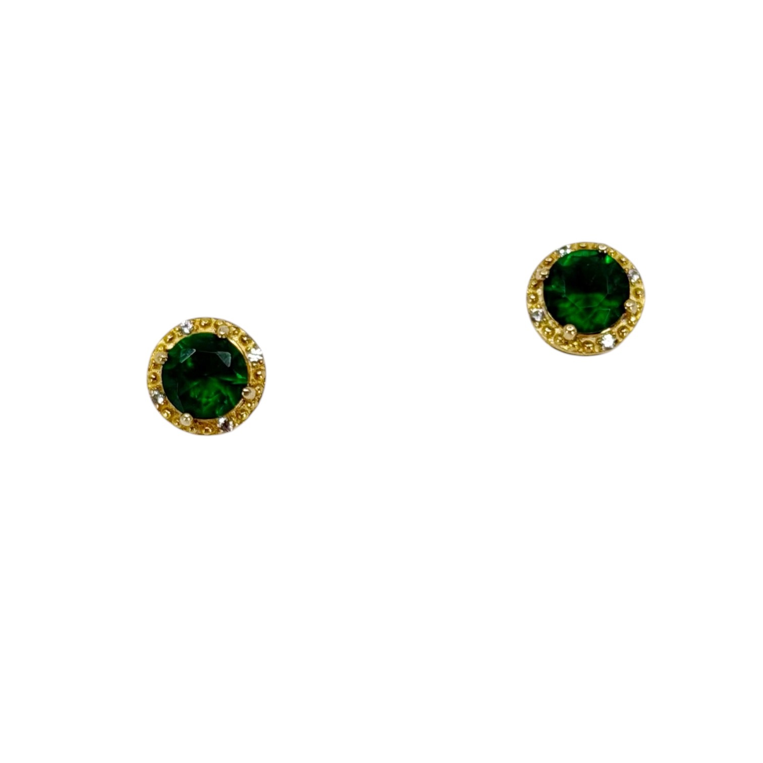 Gold Vermeil Sterling silver cubic zirconia stud earrings - photo 3