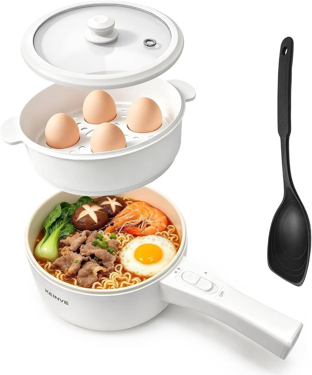 1.5L Electric Hot Pot with Steamer — Open Box