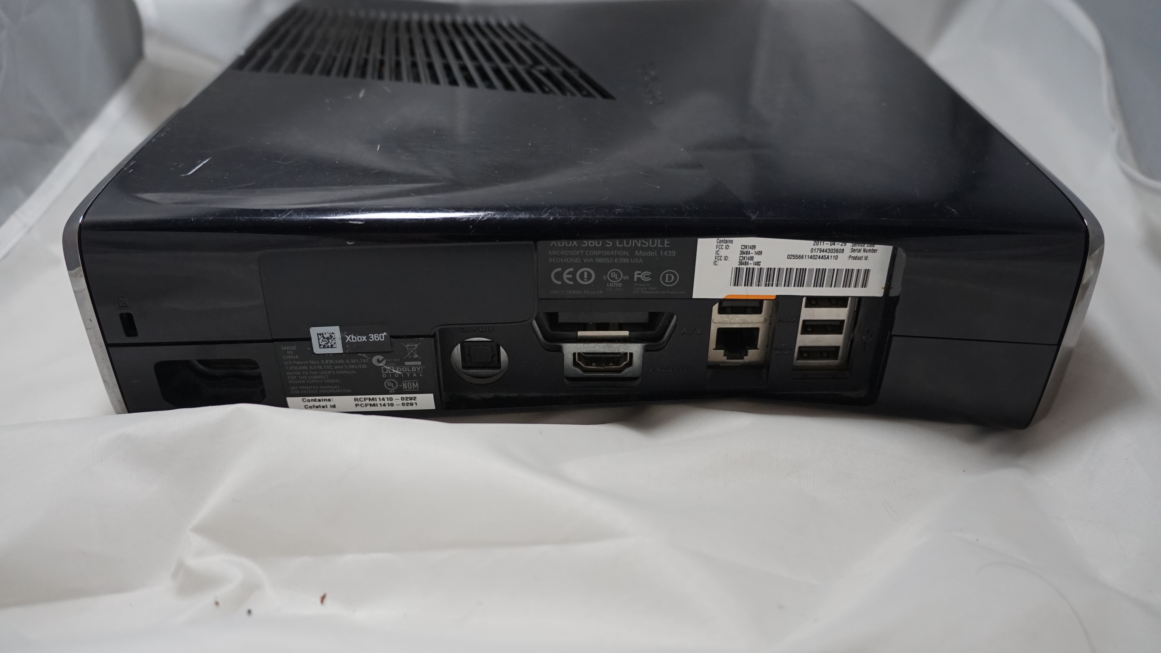 Xbox 360 S 1439 Parts Repair Error 0101 Red Light No HDD Stickin - photo 2