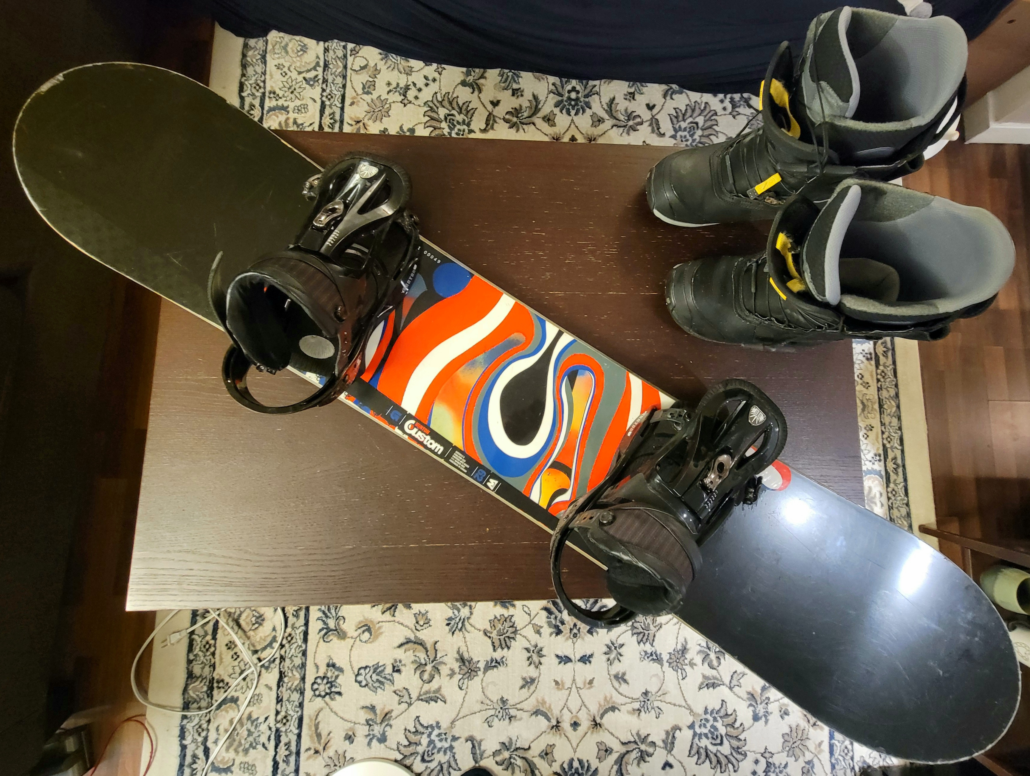Burton Custom Snowboard (160 cm) with Burton Boots (Size 11)