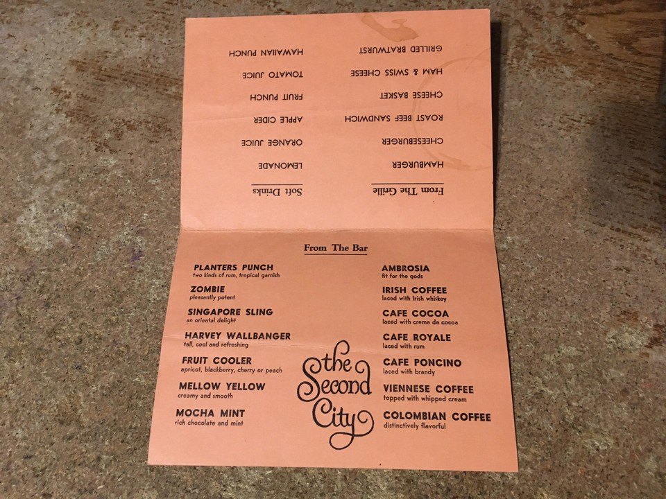 SECOND CITY CHICAGO COMEDY CLUB THREE SIGNED AUTOGRAPHS MENU - photo 5