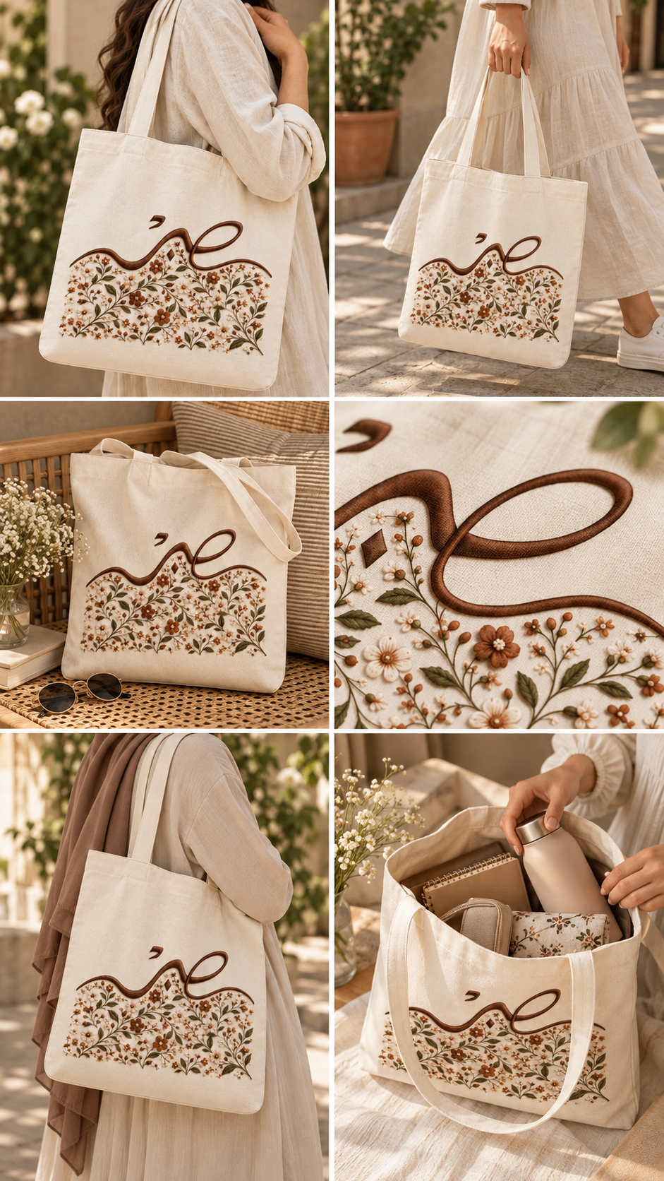 🌸 Beautiful Islamic Canvas Tote Bag - photo 2