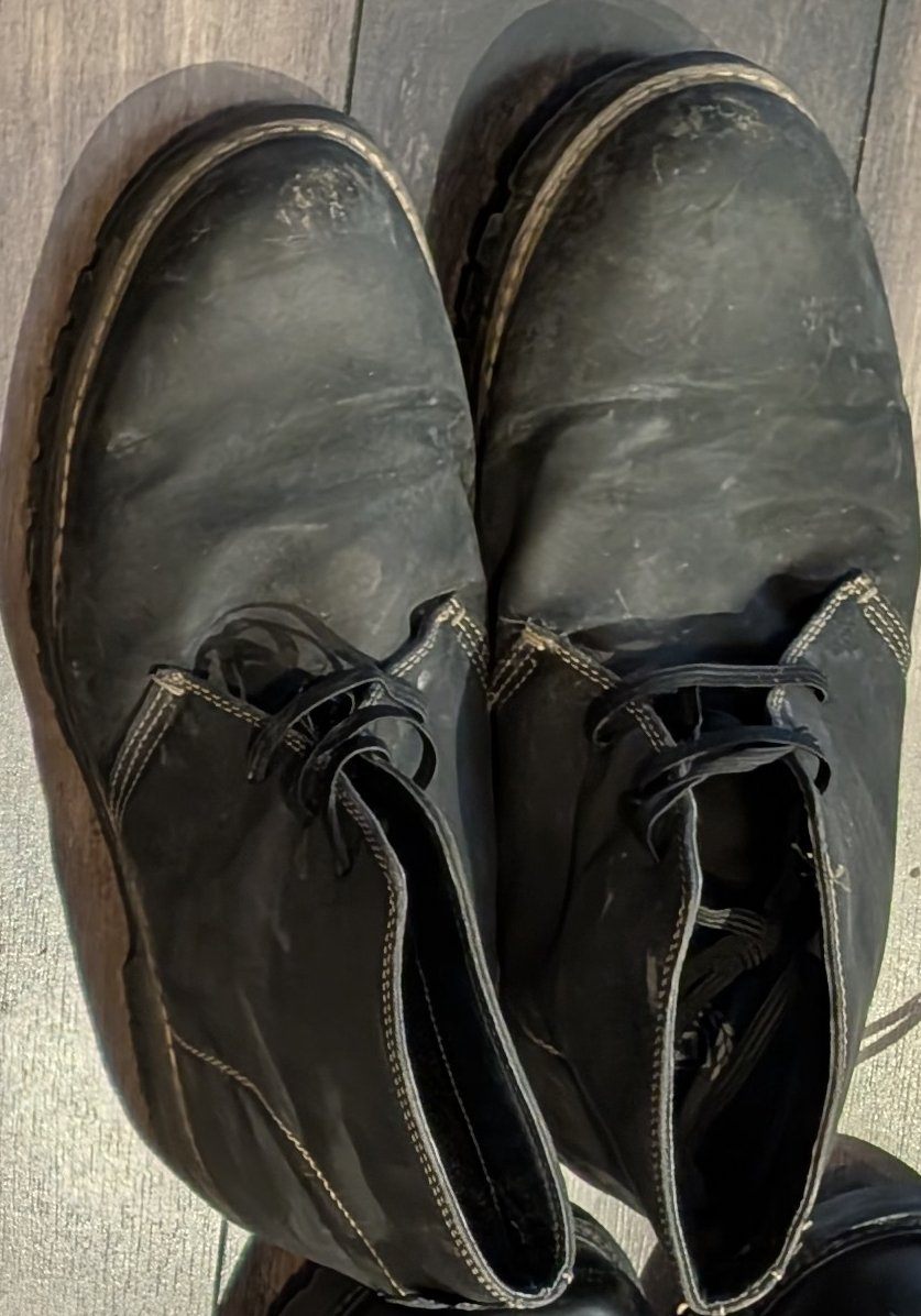 Men's Size 12-13 Black Leather Chukka Boots