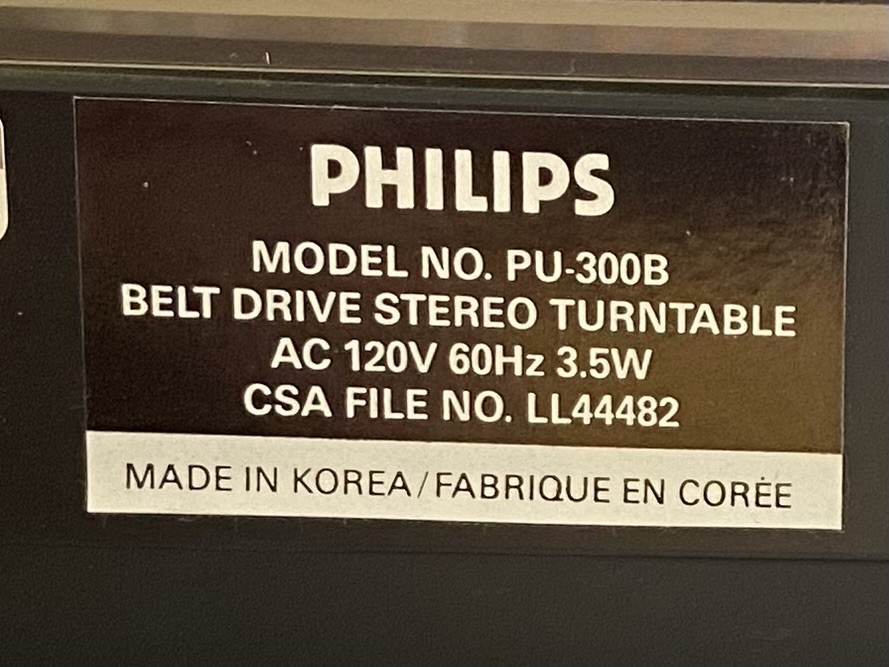 Philips PU300B Turntable - Belt Drive / Semi-Automatic for Parts - photo 3
