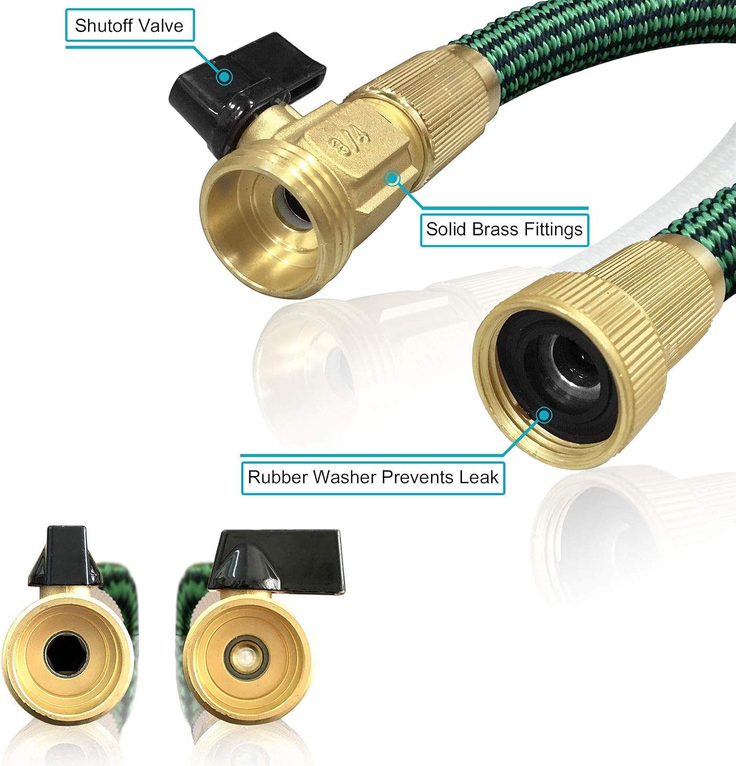 100ft Kink-Free Garden Hose (Burst-Proof & Lightweight) - photo 3
