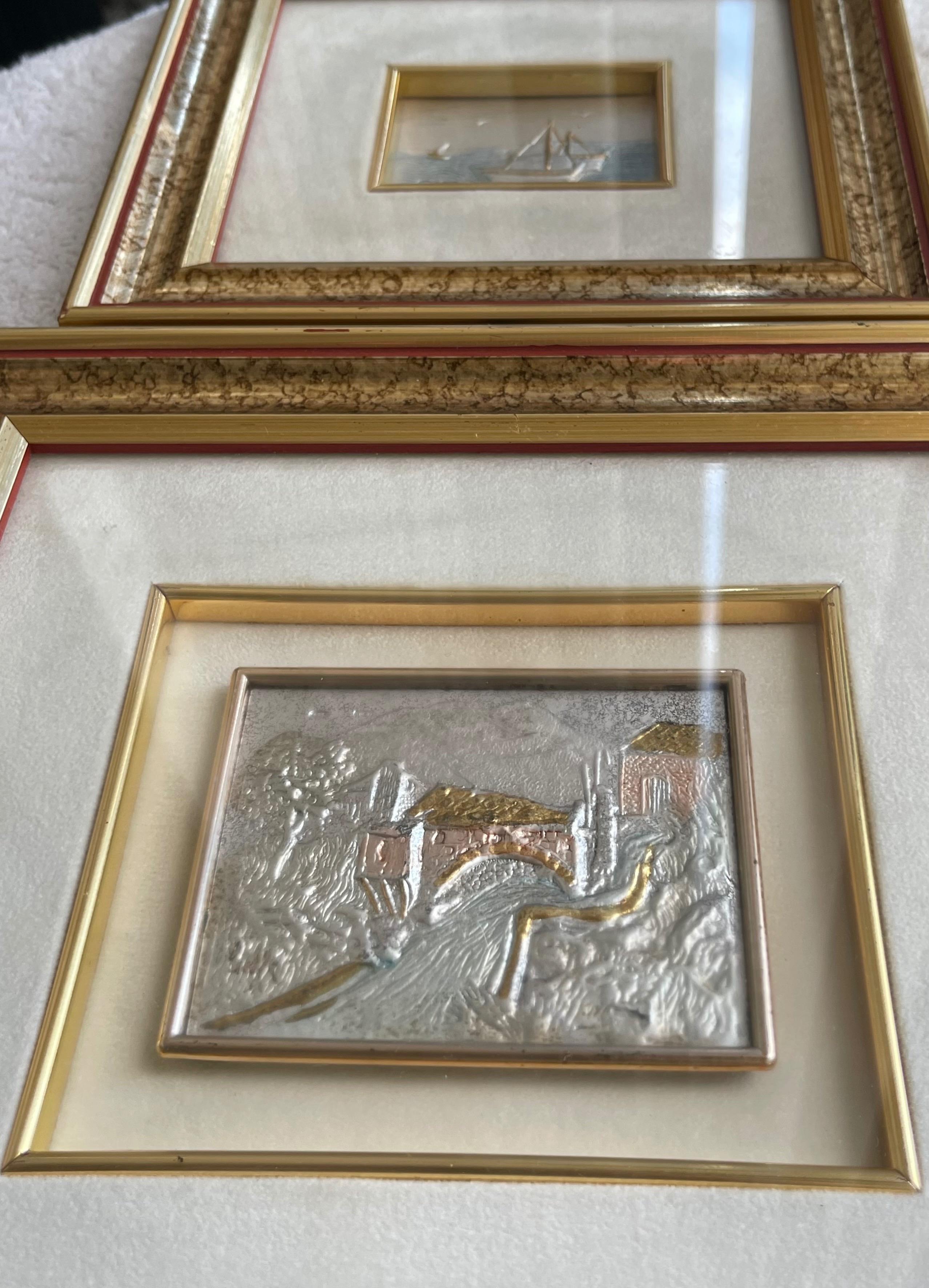 Vintage Italian .925 Sterling Silver Framed Plaques - Cieffe Art - photo 2