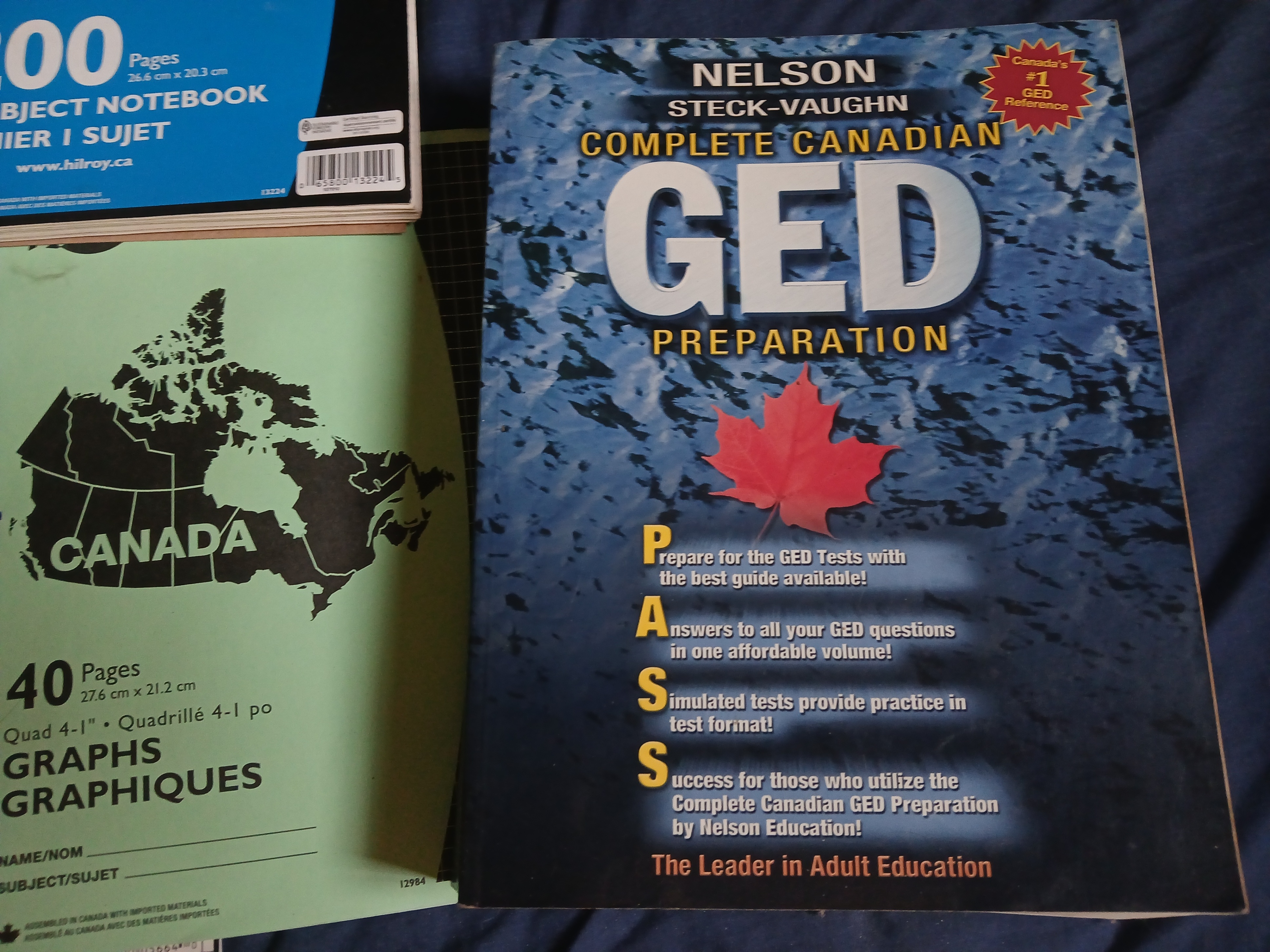 NELSON GED Textbook + Supplies