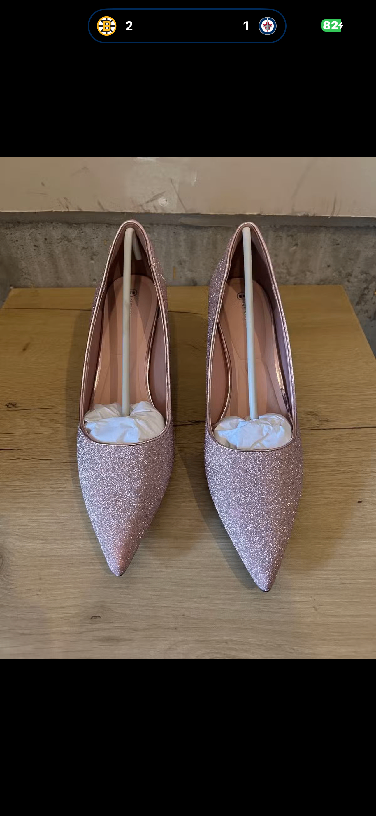 Newbella Pink Glitter Pointed Toe High Heels - photo 4