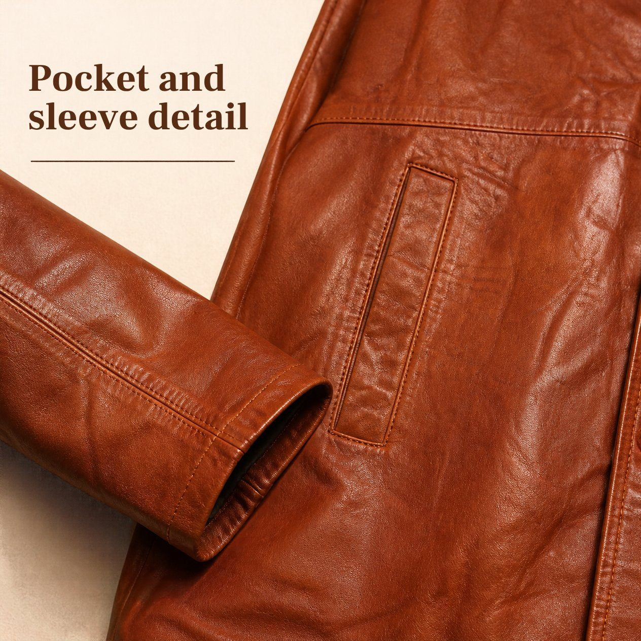 JKT-051 — Men's Santiago leather 3/4 coat — brand new, size 3XL - photo 5