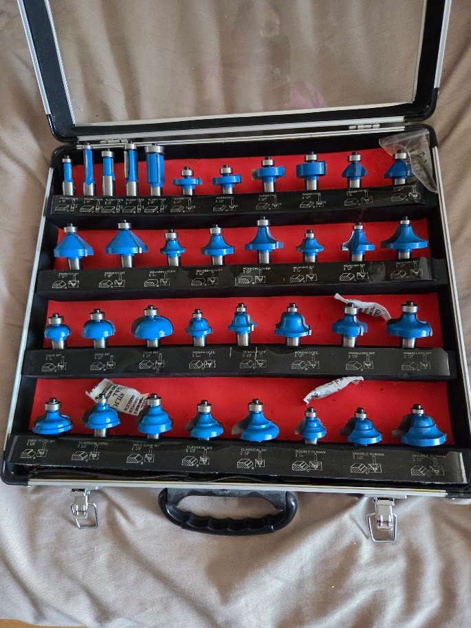 Brand New 35-Piece Wood Router Bit Set with Aluminum Case - photo 2