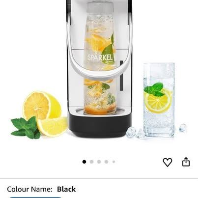Spärkel Soda Maker Machine - Beverage Carbonation System (Black)
