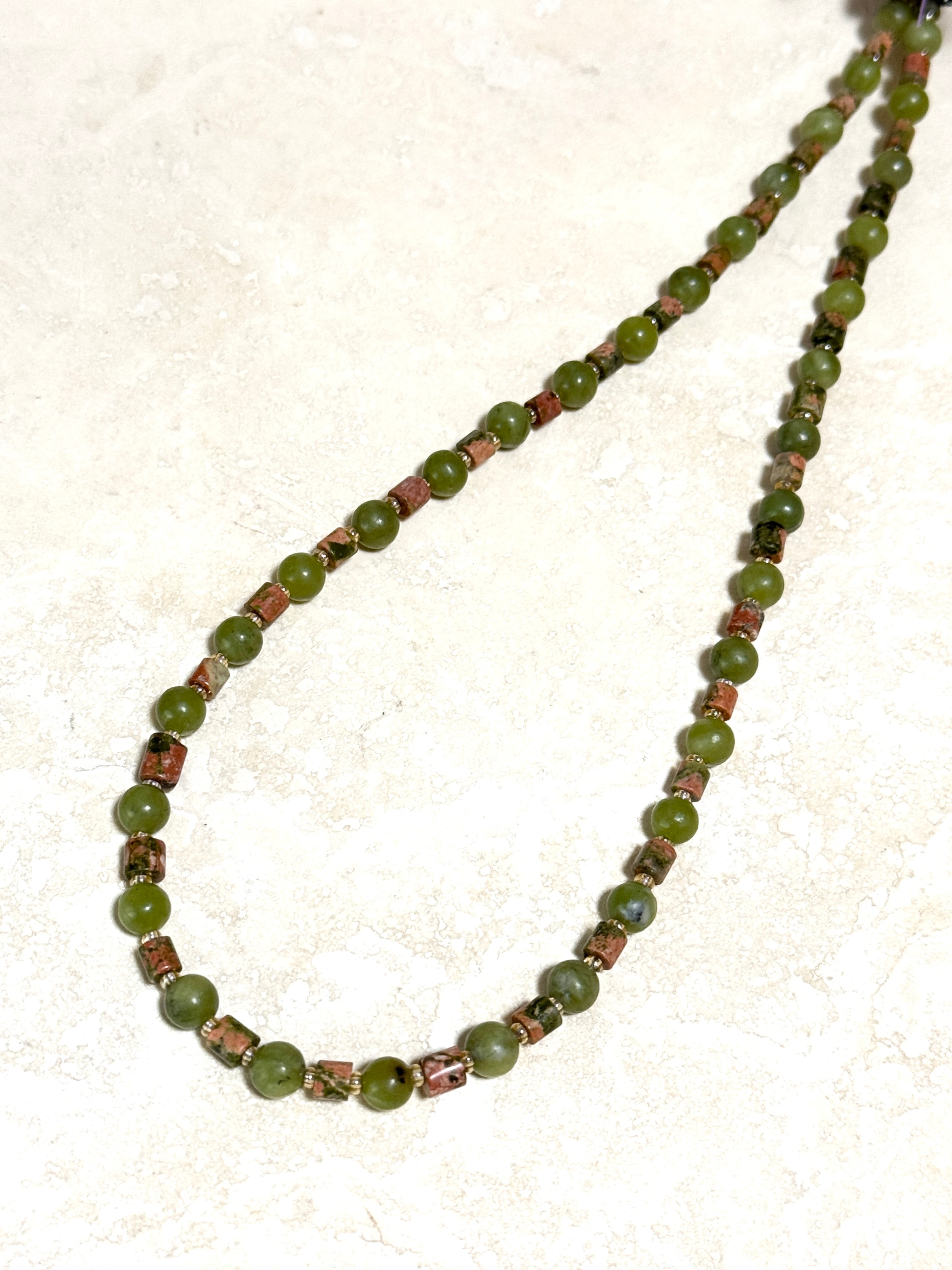 Green Serpentine & Unakite Short Necklaces - photo 4