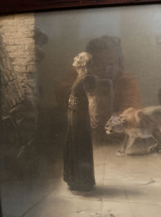 Antique Late 19th-Century Framed Print –Daniel in the Lions’ Den - photo 3