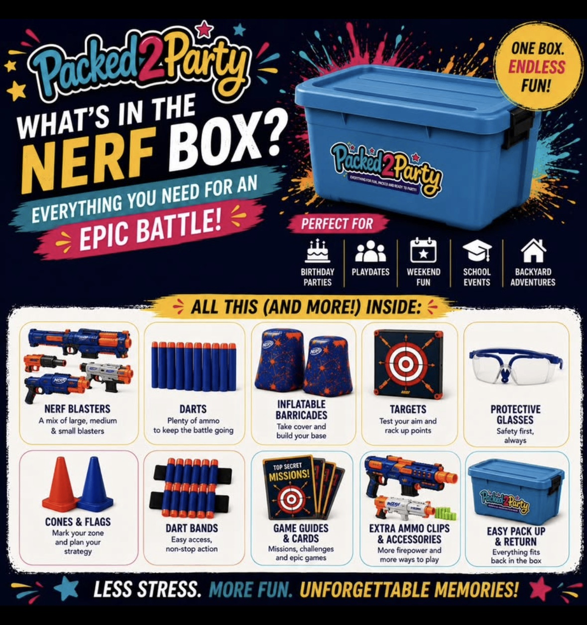 Nerf Battle Party Box Rental - photo 2