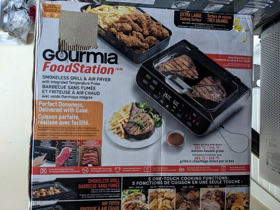 Grill & Air Fryer, Gourmia Smokeless Indoor, 6 Quart - photo 2