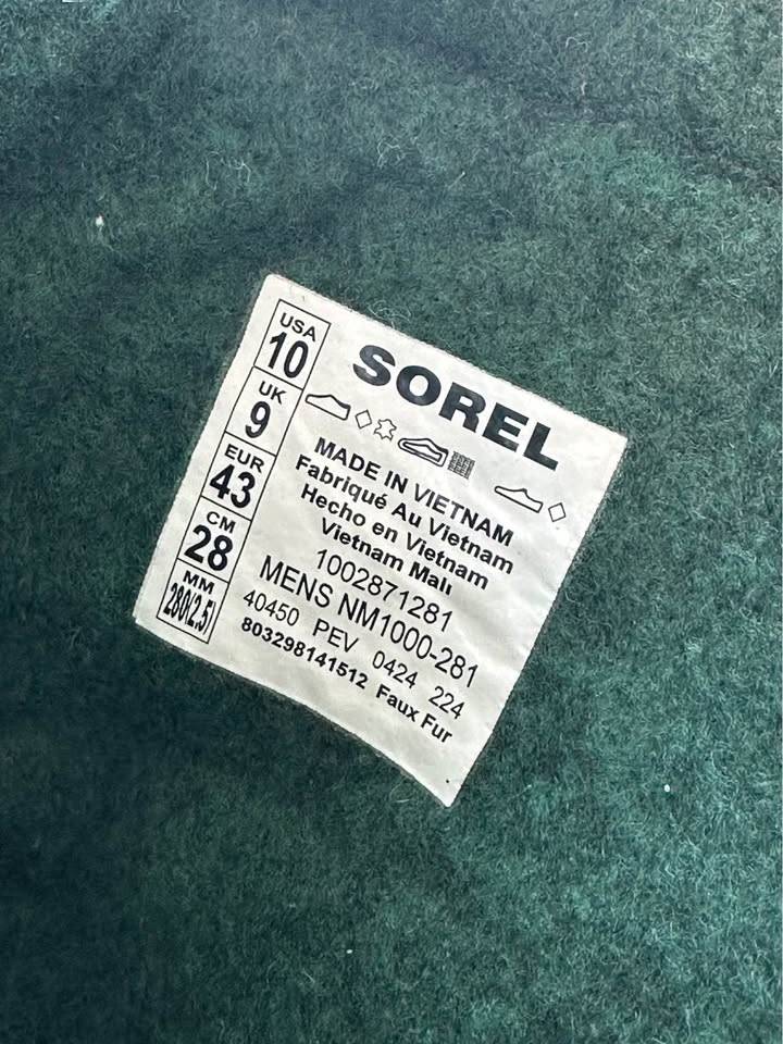 Mens Sorel Caribou Fleece Lined Snow Mid Calf Size 9 - photo 2