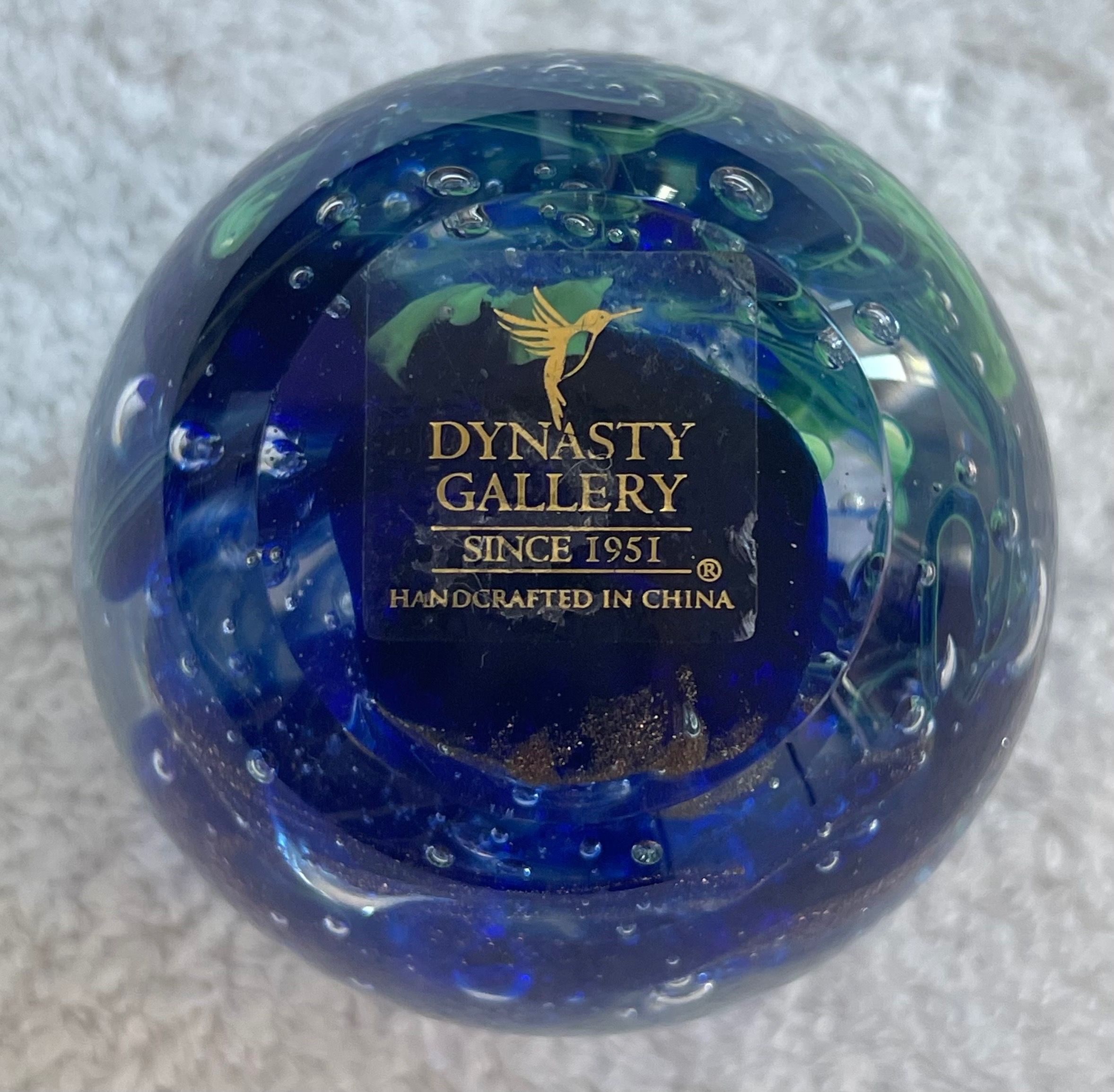 Dynasty Gallery Glass Paperweight - Blue & Green Swirl - photo 4