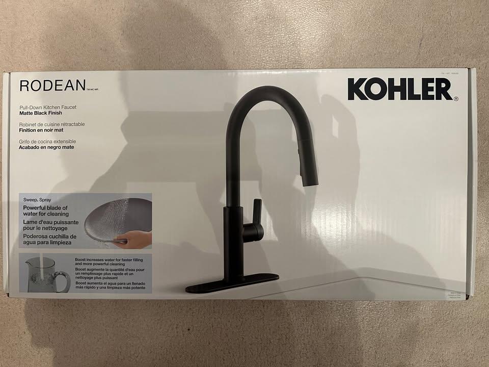Kohler roedean faucets (BLACK) (Brand New In Box)