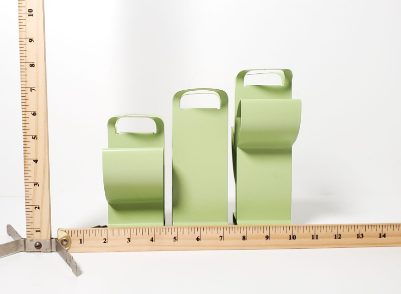 PartyLite Green Metal Sprout Votive Holder Trio Botanical Decor