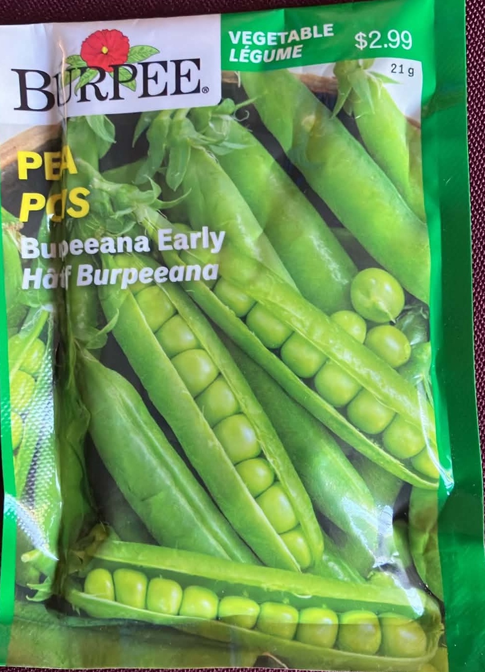Pea Burpeeana Early Seeds